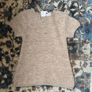 NWOT Zara Girls Brown Short Sleeve Dress